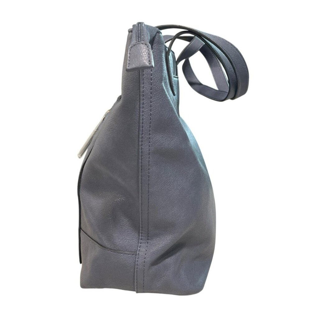 Inc International Concepts Navy Faux Leather Tote Bag New - Picture 2 of 6